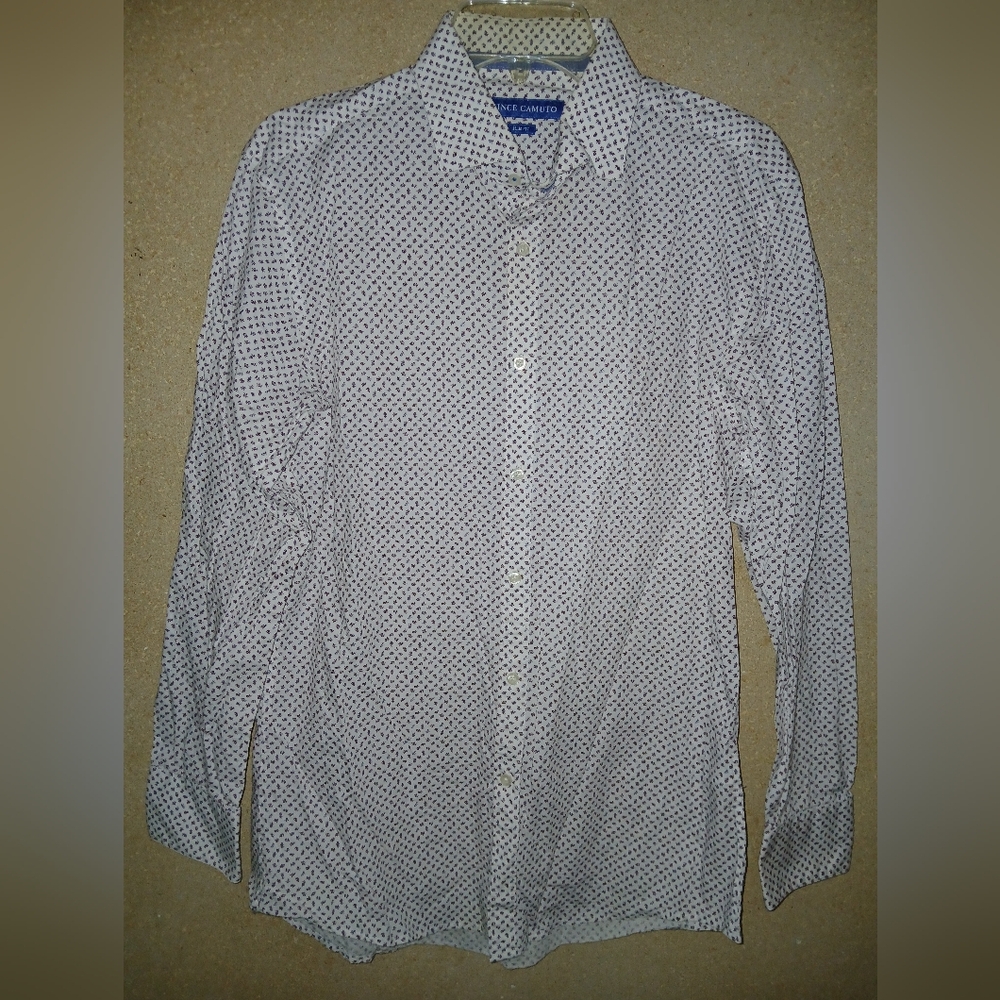 VINCE CAMUTO mens 15 1/2 Floral Button-down 32/33